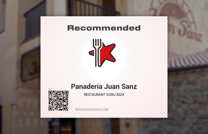 Panadería Juan Sanz obtiene la Insignia de Recomendación de Restaurant Guru 2024